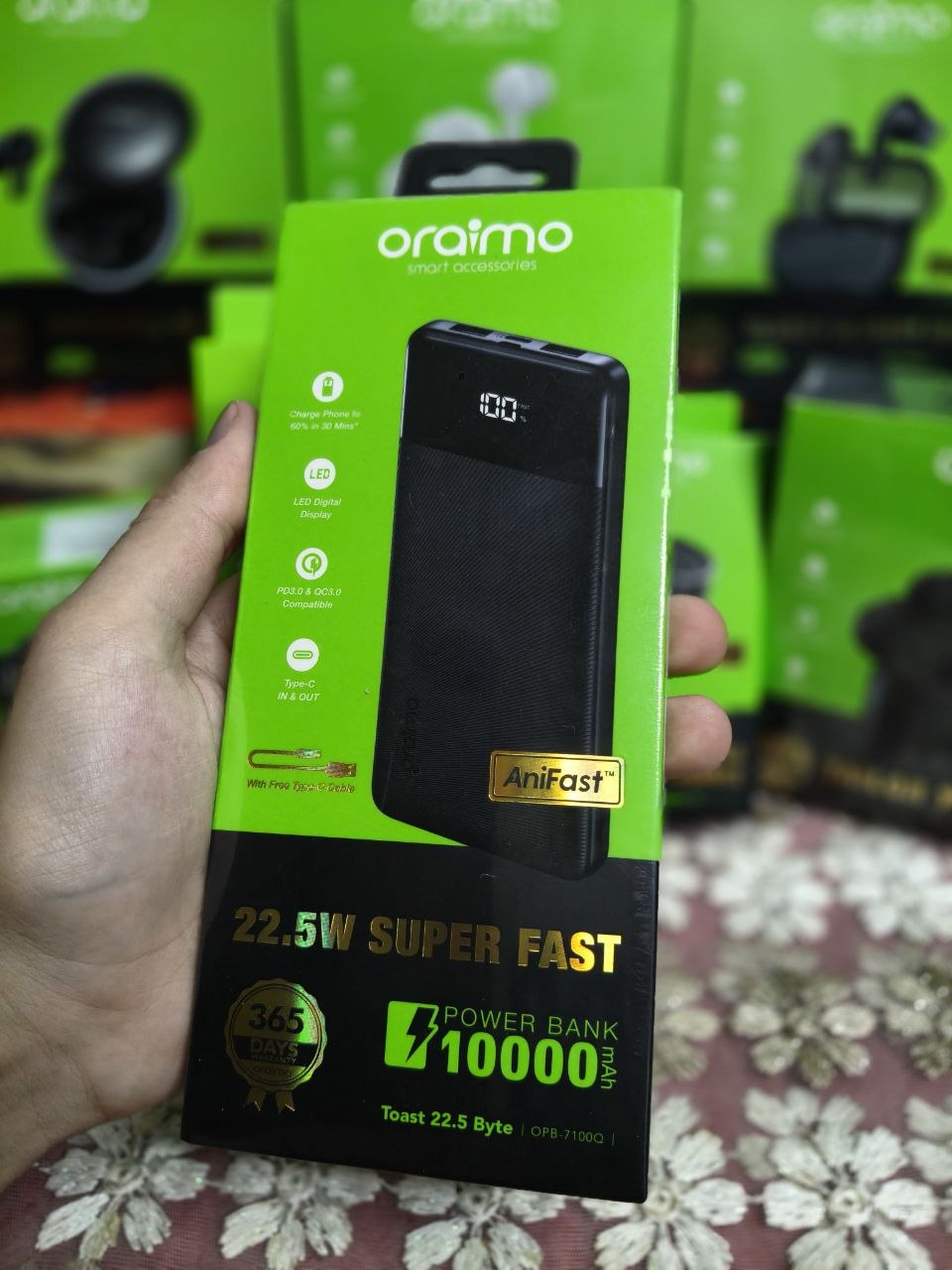 oraimo Toast 22.5 Byte 10000mAh 22.5W Power Bank