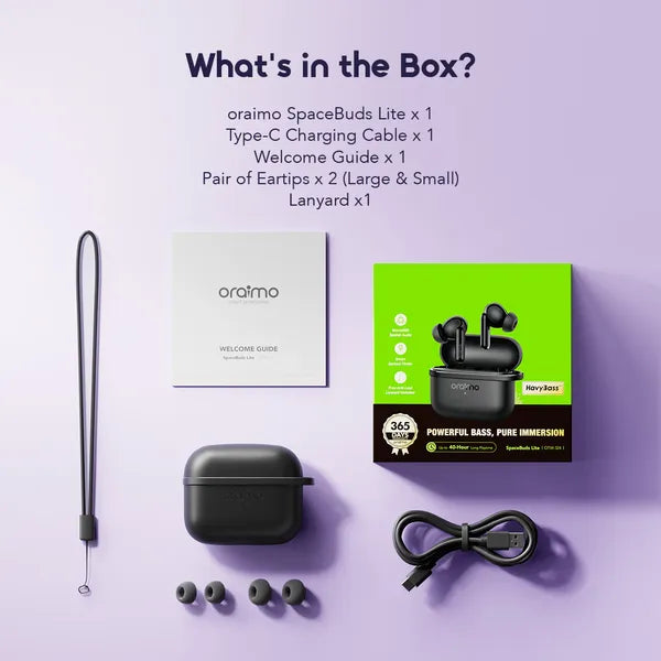 Oraimo SpaceBuds Lite Sound360 Anti-Lost