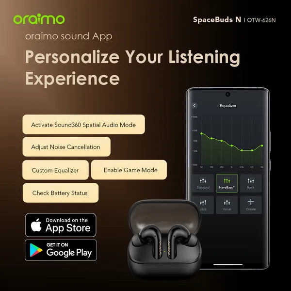 oraimo SpaceBuds N ANC Wireless Earbuds