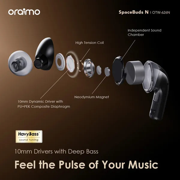 oraimo SpaceBuds N ANC Wireless Earbuds