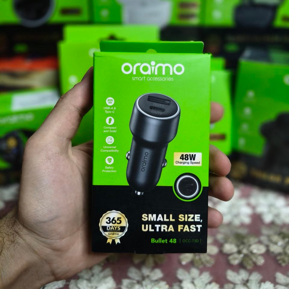 Oraimo car chargers bullet 48W